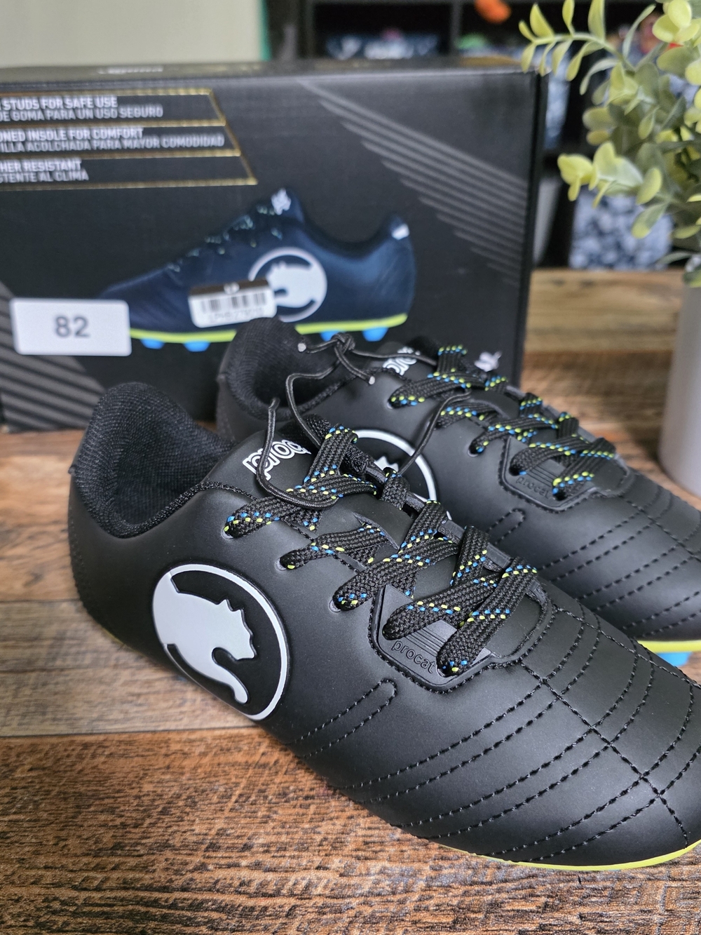 Puma ProCat Soccer Cleats Kids Size 13 NWT Black/Neon